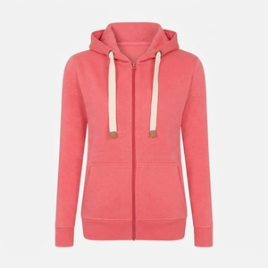 Sudadera con capucha unisex de color sólido, tejida en algodón, corte regular, informal, para otoño. - Product Image 4