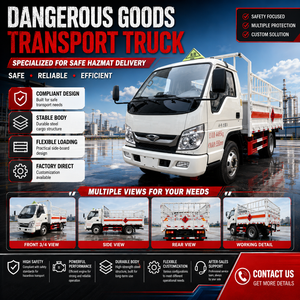 Camion de transport de marchandises dangereuses léger 4x2 pour le transport de produits chimiques et de matières dangereuses à vendre - Product Image 1