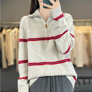 Suéter de Punto con Cuello Alto para Mujer, Manga Larga, Color Sólido, Informal, Otoño, Material Acrílico, Antipilling, Corte Regular - Product Image 2