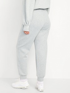 Pantalon de jogging pour femme, taille haute élastique, en molleton décontracté, couleur unie, coupe ample, pour le sport et la détente - Product Image 5
