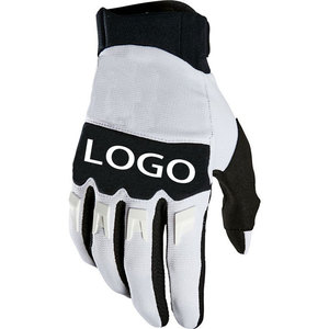 Gants de motocross à doigts entiers orange et noir en polyester, nylon et polyuréthane, antidérapants, avec fermeture auto-agrippante, unisexe, pour l'extérieur - Product Image 2