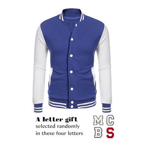 Veste universitaire en cuir pour homme, mélange de laine, style baseball, patchwork premium, rétro, fermeture à boutons-pression, manteau d'hiver - Product Image 2