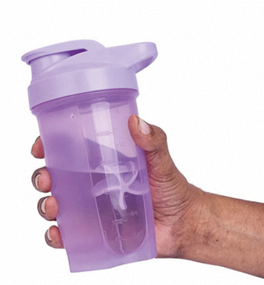 Perfectly Imperfect Purple Plastic <b>Shaker</b> <b>Bottle</b> 500ml Reusable Flip Lid Modern Style for Travel - Product Image 3