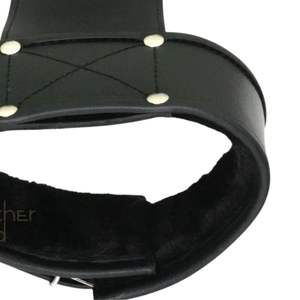9 Piece Leather <b>Bondage</b> Kit with Cuffs Collar Leash and Connectors - Product Image 6
