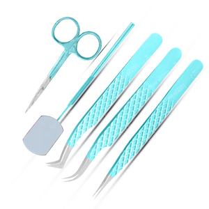 Pince à épiler d'extension de cils avec bec d'oiseau avec logo personnalisé en acier inoxydable en fibre pointue pour l'application de cils à volume classique - Product Image 4