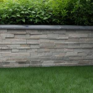 Revêtement mural extérieur en grès naturel gris Kandala, style moderne - Product Image 1