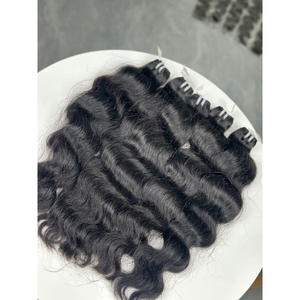 Tissage de cheveux ondulés souples, vierges vietnamiens, provenant d'un seul donneur, non traités, pointes pleines, noir naturel, vente en gros - Product Image 5