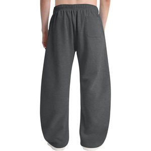 Pantalon de survêtement personnalisé pour homme en molleton de coton écologique, coupe ample, style streetwear, décontracté, jambe large droite, avec cordon de serrage - Product Image 4