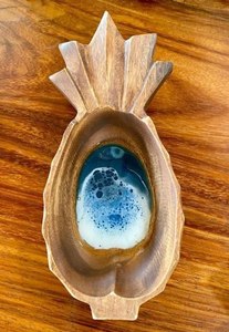 Cuenco de madera natural y resina, estilo río epoxi, cuenco de madera artístico, frutero, decoración moderna para mesa de comedor, centro de mesa hecho a mano - Product Image 6