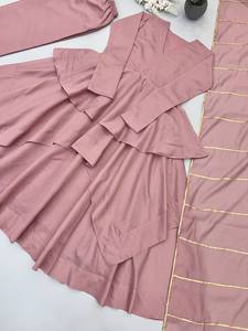 Conjunto de Ropa Étnica para Mujer, Completamente Cosido y Listo para Usar, en Tela Chanderi de Micro Algodón Pesado, con Top, Pantalón y Dupatta - Product Image 6