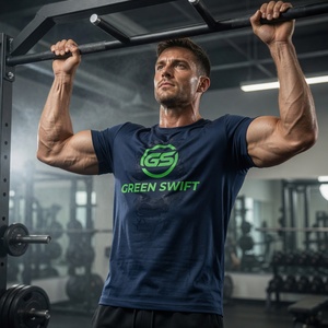 Diseña Tu Propio Logotipo, Sublimado, Ecológico, Antiarrugas, para Hombre, Spandex/Algodón, Secado Rápido, Transpirable, para Gimnasio - Product Image 4