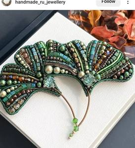 Broche fleurie perlée, broche papillon brodée, broche papillon perlée, broche oiseau brodée - Product Image 1