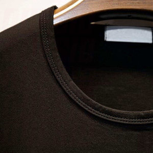 T-shirt tendance 100 % coton avec strass, personnalisé, scintillant, à manches courtes, respirant, écologique, uni pour homme - Product Image 5