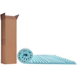 Surmatelas en mousse à mémoire de forme souple de 2 pouces d'épaisseur, taille Queen, avec coussin rafraîchissant à infusion de gel à libération rapide, emballage compressé - Product Image 1