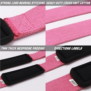 Bandes de maintien pour poignets de gym en néoprène rembourré, nylon et coton, réglables, légères, pour un maintien renforcé, sangles de soulevé de terre, musculation - Product Image 4