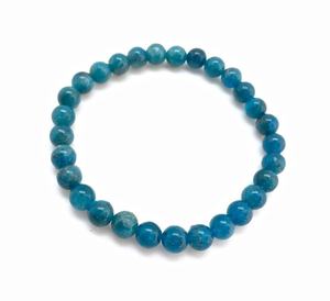 Unisex <b>Blue</b> Apatite <b>Bracelet</b> Muntaha Agate Premium Grade Handmade 8mm Bead Souvenir Gift Natural <b>Crystal</b> Stone Mascot Theme - Product Image 4