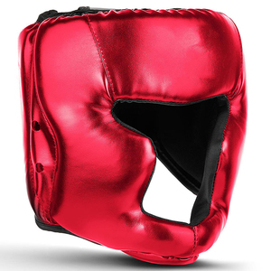 Protectores de Cabeza de Boxeo Personalizados en Cuero Brillante, Casco Deportivo Informal para Entrenamiento en Interiores - Product Image 5