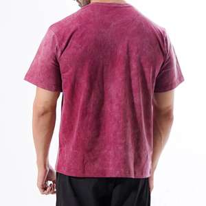 T-shirt gris délavé style vintage streetwear 100% coton décontracté avec logo personnalisé OEM marque privée haute qualité écologique - Product Image 6