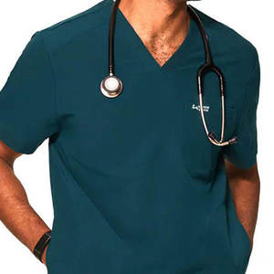 ชุดสครับผู้ชายทำจากวัสดุโพลีเอสเตอร์ 100% สำหรับขาย ดีไซน์ใหม่ ขายดี ระบายอากาศได้ดี ชุดยูนิฟอร์มสครับ สีสันตามสั่ง - Product Image 6