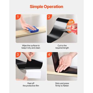 2 Pack 4 pollici X 10 ft resistente alle intemperie impermeabile Patch Seal nastro Peel Stick facile per la perdita del tubo della parete del tetto per interni esterni - Product Image 5