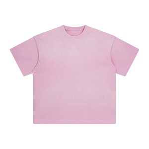 เสื้อยืดโอเวอร์ไซส์ทรงหลวมสำหรับผู้ชาย ผ้าคอตตอนพรีเมียม สไตล์สตรีทแวร์ แขนสั้น ดีไซน์ย้อนยุค - Product Image 1
