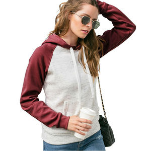 Sweat à capuche oversize doublé pour femme, en molleton, motif écossais délavé, 100 % coton écologique, style streetwear, avec broderie - Product Image 2