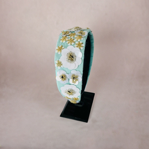 Luxury Floral Pearl <b>Headband</b> Handmade <b>Beaded</b> Flower Hairband for Women and Girls Fashion Accessories Events Daily Wear <b>Headbands</b> - Product Image 1