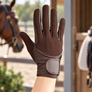 Gants d'équitation personnalisés avec logo, meilleure qualité, design multifonction à doigts complets, antidérapants, unisexes - Product Image 1