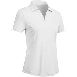 Camisetas Polo de Manga Corta para Mujer, Tela Elástica de Algodón Suave y Transpirable, Logotipo Personalizado Impreso, Ropa Casual de Trabajo, Ropa Deportiva Escolar - Product Image 1