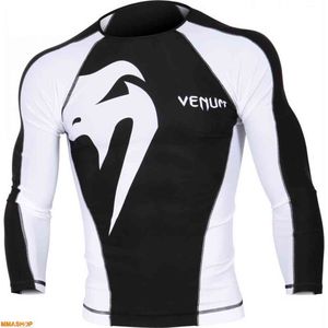 BJJ MMA <b>Rashguard</b> Men's Long Sleeve Compression UPF50+ Waterproof Breathable Quick Dry Spandex Anti-Rip for No-Gi Grappling - Product Image 2