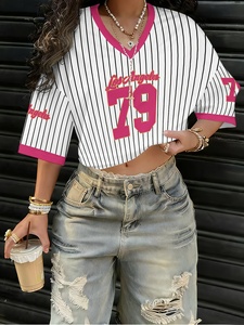 เสื้อครอปพิมพ์ลายสำหรับผู้หญิง เสื้อยืดฤดูร้อน เสื้อครอปวินเทจ เสื้อกล้ามทรงหลวม เสื้อยืดผ้าฝ้าย เสื้อครอปผู้หญิง - Product Image 5