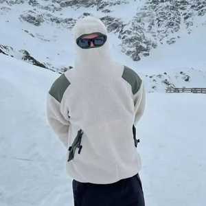 Sweat à capuche épais et chaud en polaire moelleuse, écologique, respirant, en polyester/coton, brodé, avec poches personnalisées et doublure Sherpa intégrée - Product Image 1