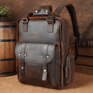 Travel Top Rated Genuine Leather Vintage Laptop <b>Backpack</b> <b>Waterproof</b> Anti-Theft Duty Travel Rucksack LBP-0438 - Product Image 1
