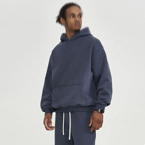 Survêtement de sport pour homme, couleur unie, léger, polyester/coton, logo personnalisé, respirant, coupe-vent, streetwear - Product Image 2