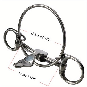Bocado para Caballo de Acero Inoxidable, Resistente al Óxido y Antideslizante, con Placa de Lengüeta a Presión - Product Image 4