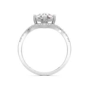 Bague de fiançailles et de mariage classique en platine plaqué or, sertie de diamants de laboratoire 1 carat PT950 certifiés IGI, avec gemmes universelles, cadeau idéal - Product Image 2