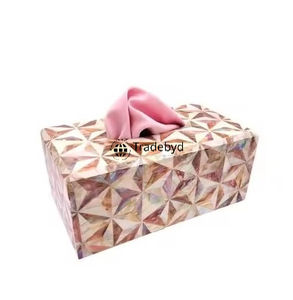 Caja y Portapañuelos Decorativa de Lujo Ecológica con Incrustaciones de Hueso Hecha a Mano, Decoración de Mesa Elegante Tradebyd - Product Image 4