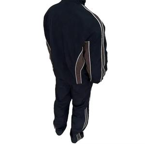 Ensemble de survêtement coupe-vent personnalisé en nylon pour homme : veste de sport zippée et pantalon coupe-vent pour l'entraînement - Product Image 4
