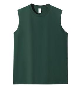 Custom <b>Men</b> Tank Top Plus Size Sporty Gym <b>Singlet</b> Breathable Summer Knitted 3D Embroidery Front Silk Screen - Product Image 3