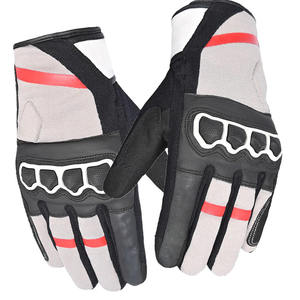 Nouveaux gants de moto en cuir unisexes toutes saisons Alpha Racing avec fermeture auto-agrippante, antidérapants, imperméables, compatibles écran tactile, doigts entiers - Product Image 2