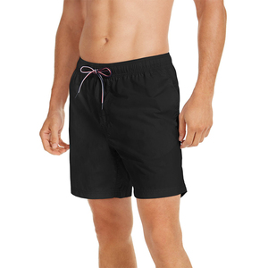 Shorts de plage décontractés pour hommes, coupe classique, tissu en toile, taille élastique, anti-rides, imperméables, protection UV, séchage rapide, écologiques - Product Image 5