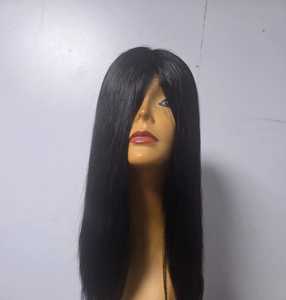 Perruque Lace Front Lisse en Cheveux Humains Noirs, Longue, pour Femme, Base en Peau, Toupet en Cheveux Humains, Cheveux Indiens Remy Vierges - Product Image 3