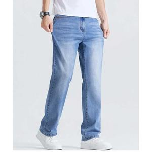 Premium Quality Casual Denim Pants Comfortable Straight Cut Mid Waist High Street Style with Custom Design - Product Image 2
