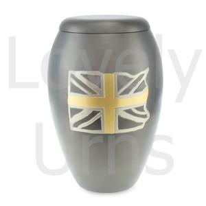 Urna Funeraria de Metal con Diseño de la Bandera del Reino Unido para Cenizas Humanas, Urna Conmemorativa Patriótica Hecha a Mano, Fabricación OEM ODM - Product Image 2