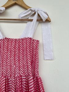 Trendy Indian Block Print Women's Girls' Pure Cotton Maxi Dress Casual Summer Evening Party <b>Long</b> Midi Bulk Natural Pattern Hot! - Product Image 3