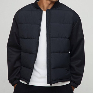 Veste matelassée à col rond pour homme, chaude et légère, vêtement d'extérieur d'hiver, style décontracté, mode streetwear - Product Image 1