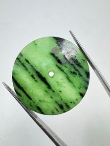A K Gems pink and Green Ruby Zoisite Watch Dial 35 mm One Sided Polished <b>Face</b> 0.7mm Thick Center Hole 2 mm Model Dial-10 - Product Image 6