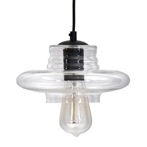 Lampadario Industriale a Sospensione Torus Saucer con Vetro Trasparente di - Product Image 1