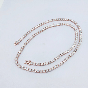 Pass Diamond Tester Hip Hop Jewelry Charms <b>Iced</b> <b>Out</b> 3mm Moissanite Rhodium Plated 925 Silver VVS Tennis <b>Chain</b> Wedding Necklaces - Product Image 5