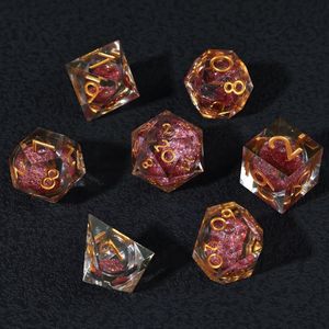 Modern Resin Polyhedral <b>Dice</b> <b>Set</b> Molded 7-Piece Durable Eco-Friendly Smooth Finish for Gaming Tradebyd - Product Image 1